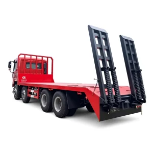 Heavy Duty 8×4 Low Loader Trailer 15Ton 16Ton Capacity Flatbed Transport Truck