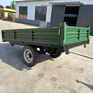 Heavy Duty Agricultural Farm Trailer Tractor Mounted Single Axle 2 Wheel Tipping Trailer for Sale