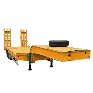 Heavy Duty Aluminum Alloy 13000 17000*3000*1760mm Lowbed Semi Trailer 3 Axle Flatbed 100 Ton Payload