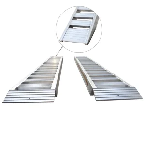 Heavy Duty Aluminum Motorcycle Snowmobile ATV Trailer Ramp Non Slip Folding Design 4T Capacity