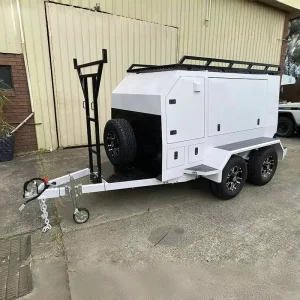 Heavy Duty Build Trailer Rugged Aluminum Frame Utility Trailer Built for Tough Jobs Military Grade Durability