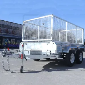 Heavy Duty Carbon Steel Fence Trailer with Hydraulic Tipping and Tandem Axle System for Cargo and Utility