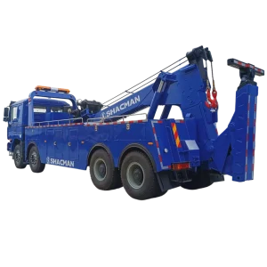 Heavy Duty Diesel Manual Road Recovery Wrecker Truck Shacman 8×4 Chassis 25T Capacity Underlift Boom for Large Truck Coach