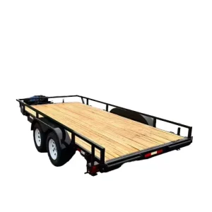 Heavy Duty Double Axle Steel Q235 Wood Floor Utility Trailer 3000kg Capacity Electric Brake Customized Color for