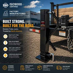 Heavy Duty Drop Leg 12K Trailer Jack 5500 Kg Side Pull Pin Wind With Handle 12000LBS