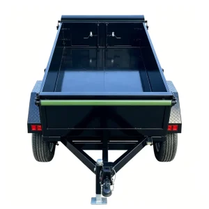 Heavy Duty Dual Axle Steel Q235 Dump Trailer Hydraulic Tipping Utility Trailer 1500kg Load Capacity for Farm Construction Cargo