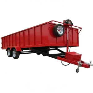 Heavy Duty Dual Axle Steel Q235 Utility Trailer with Electric Winch & Spare Tire 1500kg Payload for Farm Cargo Transport