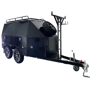Heavy Duty Dual Axle Waterproof Tool Box Expanded Storage Hot Dipped Galvanised Chassis Cargo Utility Trailers 1500KG