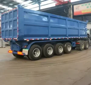 Heavy Duty Dump Semi Trailer 3 4 5 Axle 60 80 Tons 40 Cubic Meters Rear End Dumper Tipper Hydraulic