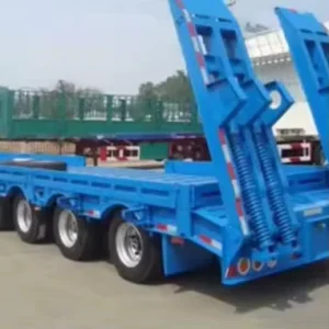 Heavy Duty Extendable Lowboy Trailer with Super Low Platform for Oversized Cargo Transportation