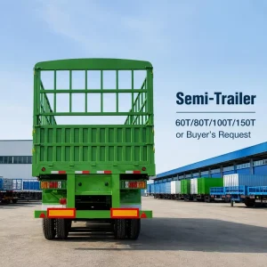 Heavy Duty Fence Semi Trailer Multi Axle Truck Trailer Custom Per Customer’s Requirement Axle Layout for Transport