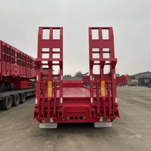 Heavy Duty Flatbed Container Excavator Semi Trailer Trucks Lowbed Cargo Utility Trailers for Efficient Transport