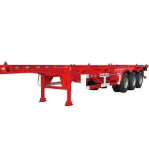 Heavy Duty Flatbed Semi Trailer 20/40/45ft 2-4 Axles 30-80 Tons for Container Transport