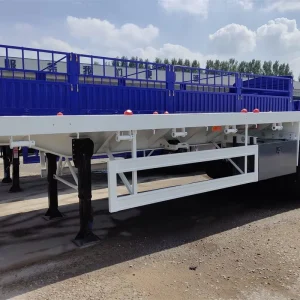 Heavy Duty Flatbed Semi Trailer 3 Axle 40ft Container Flatbed Trailer for Rough Road Transport