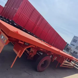 Heavy Duty Flatbed Semi Trailer 40FT 45FT for Container and Machinery Transport