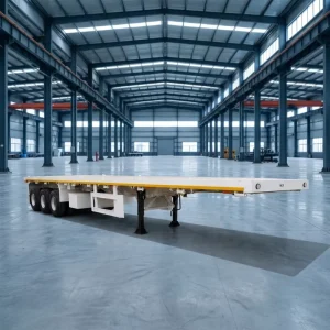 Heavy Duty Flatbed Semi Trailer for Container and General Cargo Transport High Load Capacity