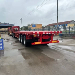 Heavy Duty Flatbed Semi Trailer for Long Distance Freight Transport