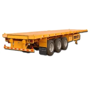 Heavy Duty Flatbed Semi Trailers Heavy Duty 12.5 Meter Long Container Semi Trailer Lowbed Trailer
