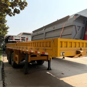 Heavy Duty Flatbed Trailer 40ft Semi Trailer for Container and Cargo Transport OEM Factory Supply