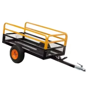 Heavy Duty Four Wheel Steel Mesh ATV Dump Utility Trailer with Removable Sides OEM Option Tow Behind Car Trailer for Tools