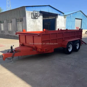 Heavy Duty Garden Small Farm Utility Trailer Farm Dump Trailer Small Farm Tractor Trailer with Ramps