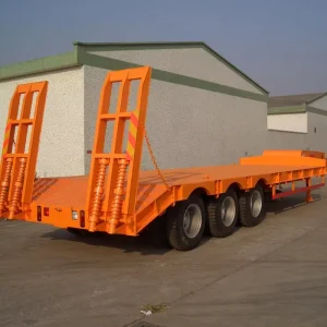 Heavy Duty Goose Neck Semi Trailer Low Bed Semitrailer 60 or 80 Tons