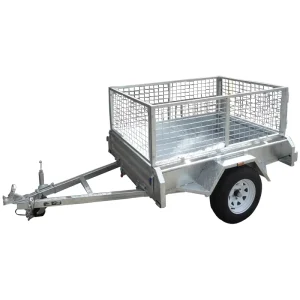 Heavy Duty Hgh Quality Utility Box Trailer Hot dip Galvanized Cage Cargo Trailer Towing a Twin axle Box Trailer