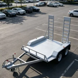 Heavy-Duty Hot-Dip Galvanized Cargo Trailer with High-Sided Mesh Cage for Bulk Materials