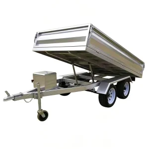 Heavy Duty Hydraulic Double Axle Dump Trailer with 1500kg Capacity for Agricultural Cargo Transport