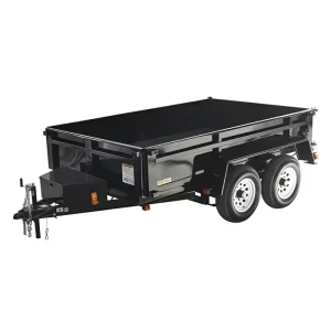 Heavy Duty Hydraulic Dump Trailer Q235 Steel Double Axle 1500kg Load Capacity Manual Automatic Braking for Agricultural