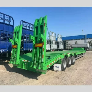 Heavy Duty Hydraulic Gooseneck Lowboy Lowbed Semi Trailer Truck Trailer with 3 Axles