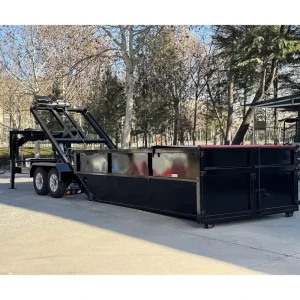 Heavy Duty Hydraulic Steel Gooseneck Roll off Electric Brake Dump Farm Trailer for Sale