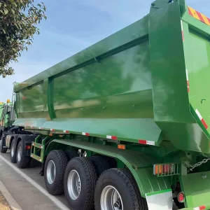 Heavy Duty Hydraulic Tipping Box Tipper Trailer with 60tons Mining Stone Steel Sand Truck Trailers Semi trailer