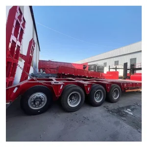 Heavy Duty Low Bed Semi Trailer Customized Width Machinery Transport Semi Trailer