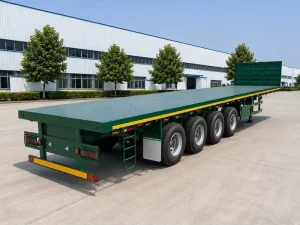 Heavy Duty Low Bed Semi Trailer Customized Width Machinery Transport Semi Trailer on Sale