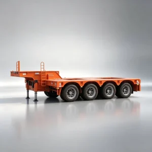 Heavy Duty Low Bed Semi Trailer with Reinforced Frame for Extreme Loads