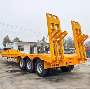Heavy Duty Low Bed Trailer Truck Semi Trailers for Excavator Transport