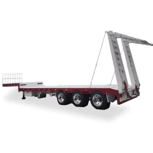 Heavy Duty New 3 Axle 60 100 Ton Lowbed Semi Trailer Multi Function Commercial Steel Truck Trailer Australian Standard