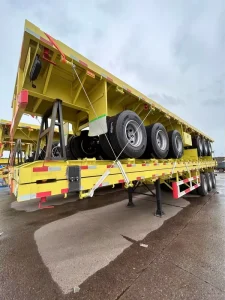 Heavy Duty Platform Multi usage Semi trailer 35 50t 3 Axles for Oversized Cargo Transport