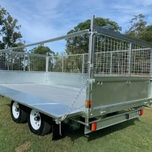 Heavy Duty Ramp Top Cage Multi Purpose 3 way Utility Hydraulic Flat Dump Tipping Trailer