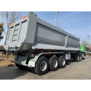 Heavy Duty Rear Tipper Dump Trailer End Dump Semi Truck Trailer With Hydraulic Cylinder 45 Cubic Meter 50Ton 2 3 4 Axle for Sale