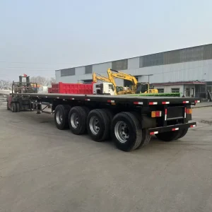 Heavy Duty Second Hand 20FT 40FT Flat Bed Container Semi Trailers