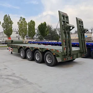 Heavy Duty Semi Truck Trailer Lowbed 80 100Tons Semi Trailer for Transporting Large Equipment