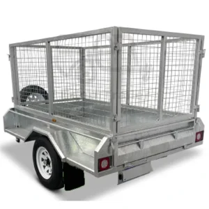 Heavy Duty Single Axle Trailer Galvanized Powder Coating Single Axle Box Trailer for Cargo and Utility