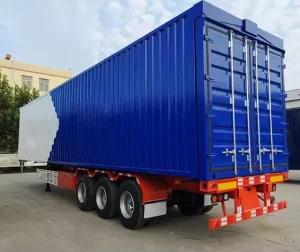 Heavy Duty Steel Box Van Semi Trailer with 30 100Ton Payload Capacity for Sale