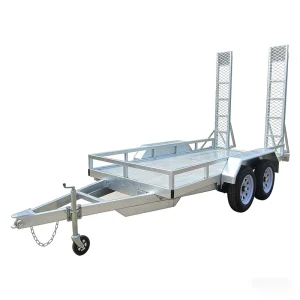 Heavy Duty Steel Car Trailer with Ramps Dual Axle LED Lights for Norway EU Road Use