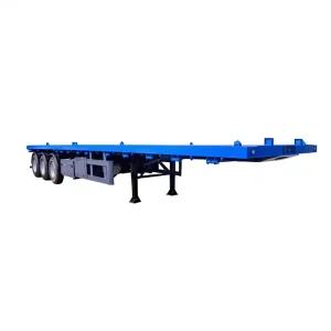 Heavy Duty Steel Flatbed Semi Trailer with 40000kg Max Payload for Construction Material Long Distance Logistics Transport