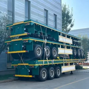 Heavy Duty Steel Semi Trailer Flatbed 3/4/5 Axles 20Ft/40Ft 20-25 Ton Capacity for Sale