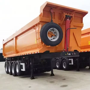 Heavy Duty Steel Tipper Dump Sand Tipping Truck Semi Trailers Hydraulic Cylinder For Dump Trailer Grain Dump Trailer