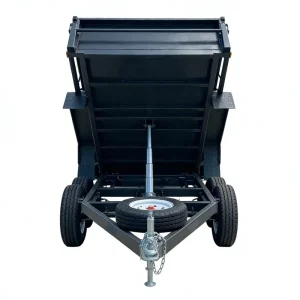 Heavy Duty Tandem Axle Hydraulic Steel Q235 Dump Trailer 1500kg Load Capacity for Farm Log Garden Construction Cargo Hauling